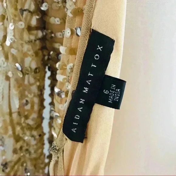 Aidan Mattox Sequin Long Sleeve Party Dress Sz 6 - Picture 8 of 11